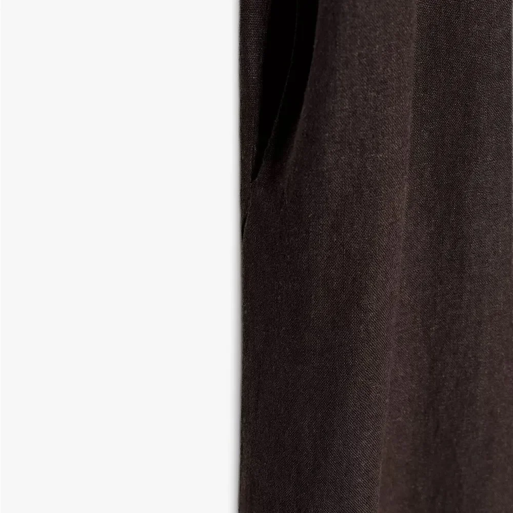 ZARA ZW COLLECTION LINEN LONG JUMPSUIT
